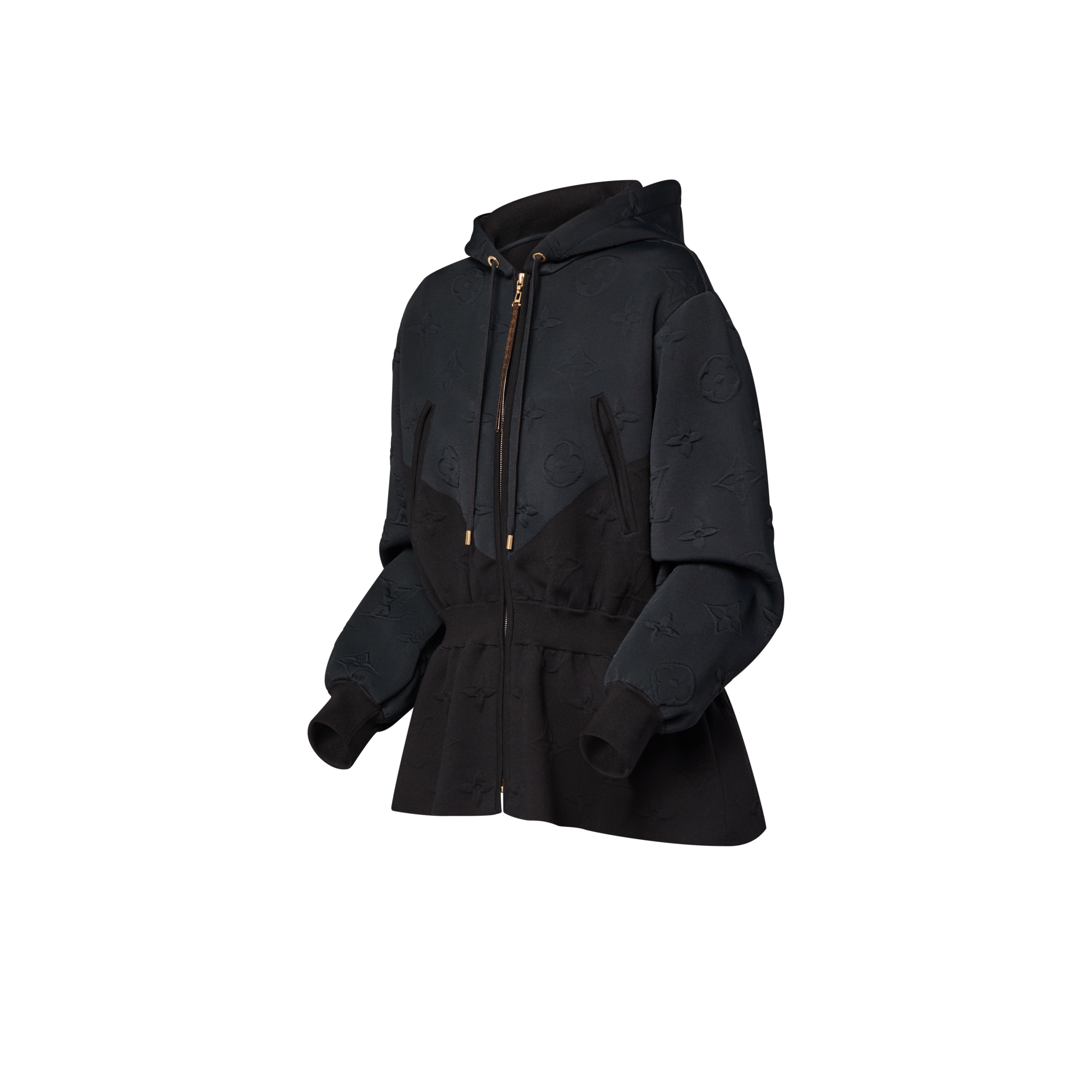 Hoodie mit Schößchen und 3D Monogram-Motiv  Damen Ready to Wear Strick | LOUIS VUITTON (Zoom)